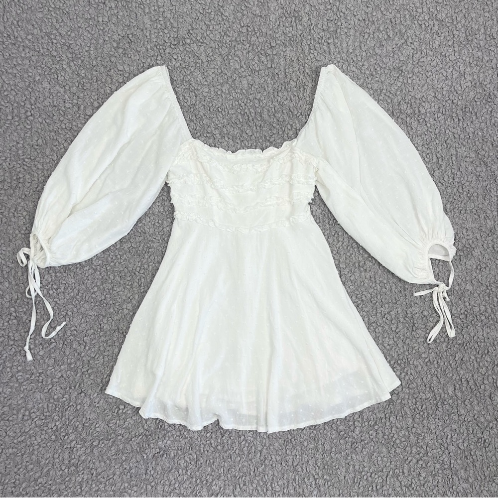 Hello Molly On the Horizon White Ruffle Mini Dress - Picture 5 of 13